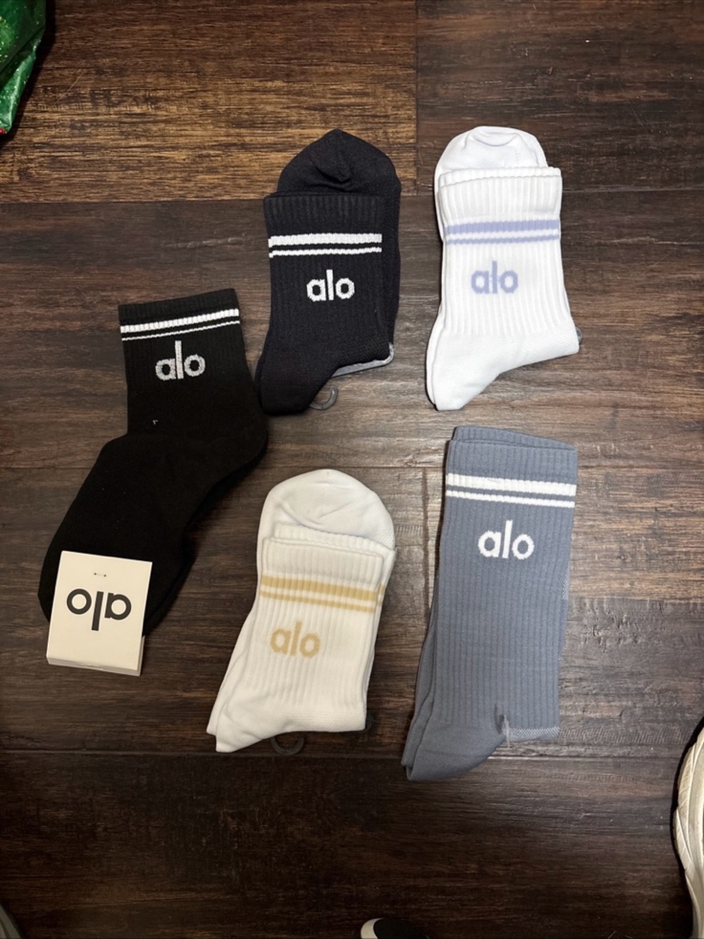 ALO Yoga Men's Athletic Crew Socks in Black, White, Gray, and Cream